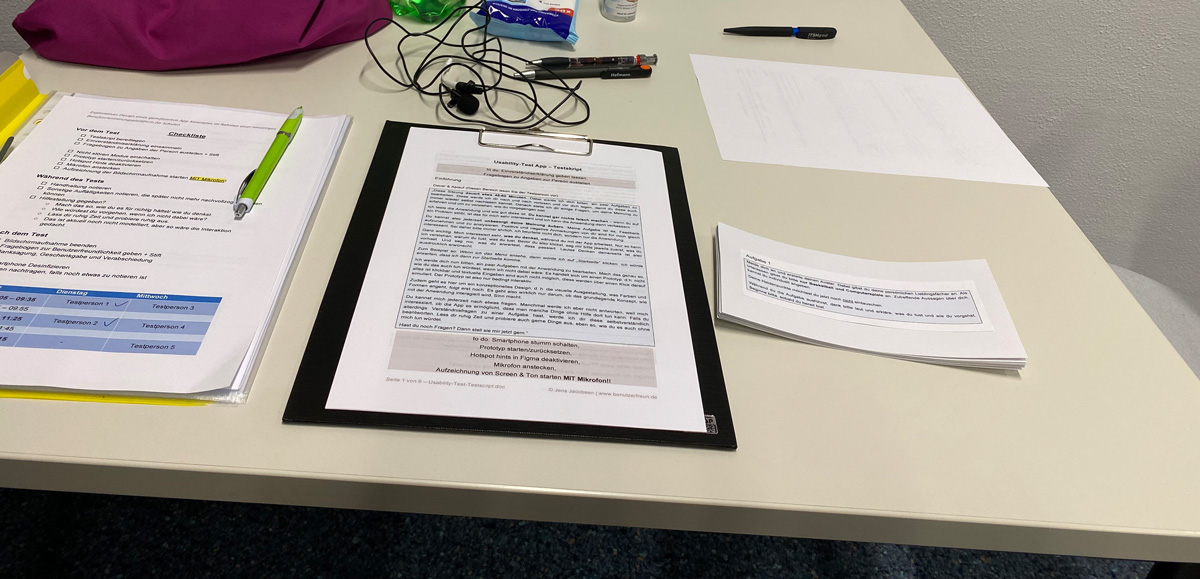 UX Research: Usability-Test Setup