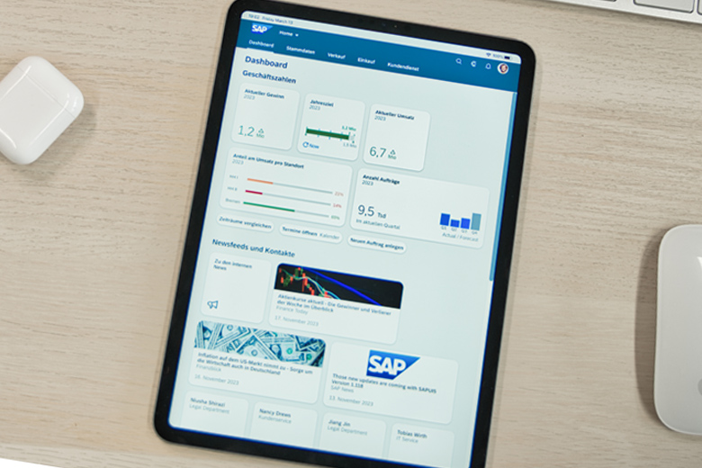 SAP Fiori Design einer App für Tablets